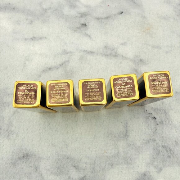 Tom Ford Mini Deluxe Lipstick Set-Pussycat,Scarlet,Casablanca,Pink-5pc-BOXED-NEW - Picture 8 of 13
